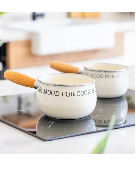 MİEN 14 CM EMAYE DERİN SOS TAVA FİLDİŞİ ürün görseli 1