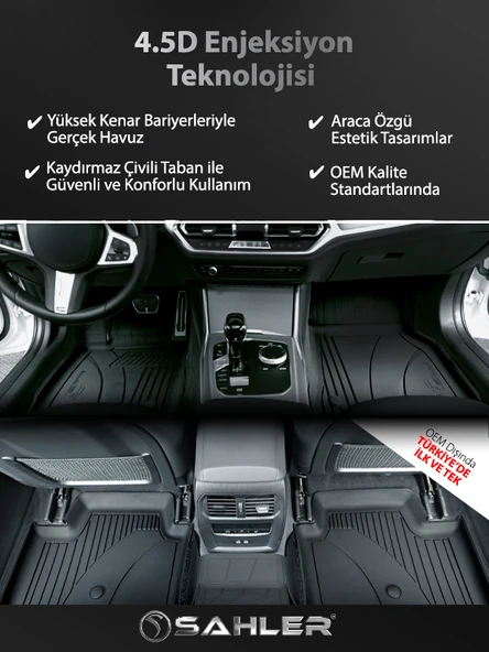 Citroen E-C3 HB 2024 ve Sonrası Uyumlu SAHLER 4.5D Premium Havuzlu Oto Paspas - Elektrikli C3 - Resim 2