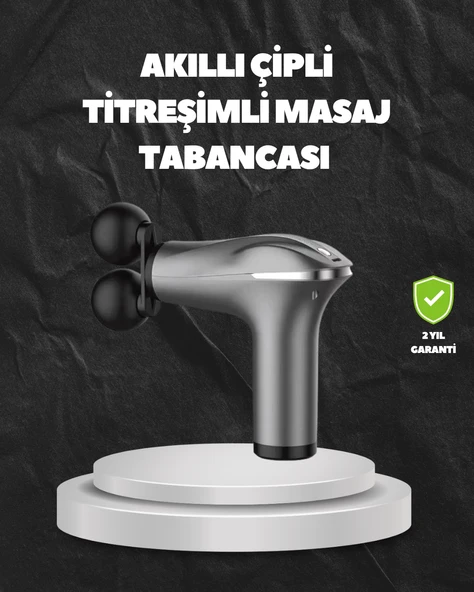 4 Başlıklı Şarjlı Masaj Tabancası Bel Sırt Boyun Bacak Kas Rahatlatıcı ürün görseli 1