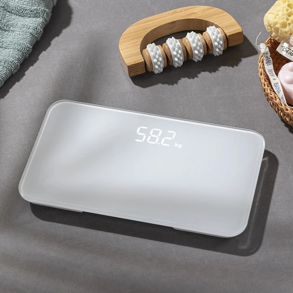 Kompakt Dijital Baskül – 180 kg kapasiteli LED Ekranlı Banyo Tartısı - Resim 2