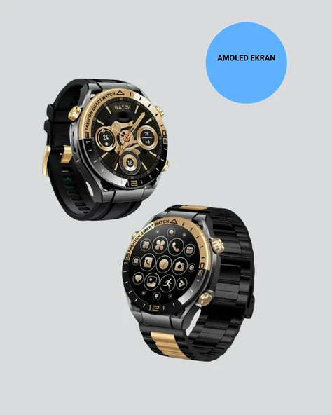 Amoled Akıllı Saat Manyetik Şarj GPS Destekli Spor ve Günlük Kullanım - Resim 3