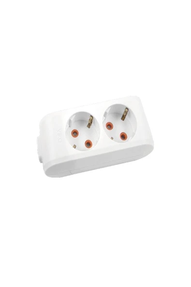 VİKO Multı-let 2'li Kablolu 5 Metre Grup Priz Topraklı Çocuk Korumalı - Resim 2