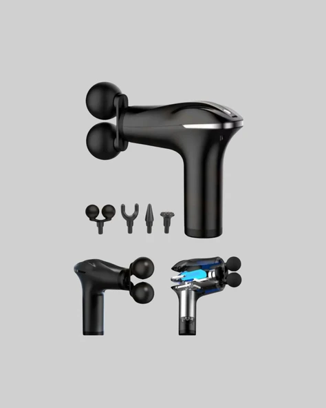 Çok Fonksiyonlu 4 Başlıklı Şarjlı Masaj Aleti Kas Ağrısı Rahatlatıcı - Resim 2