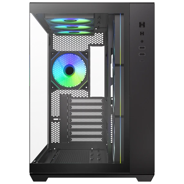 BitFenix AL118 850W 80+Bronze Tempered Glass 7xARGB Siyah ATX Mid Tower Kasa BFC-ALB85KKGSK-7A - Resim 2