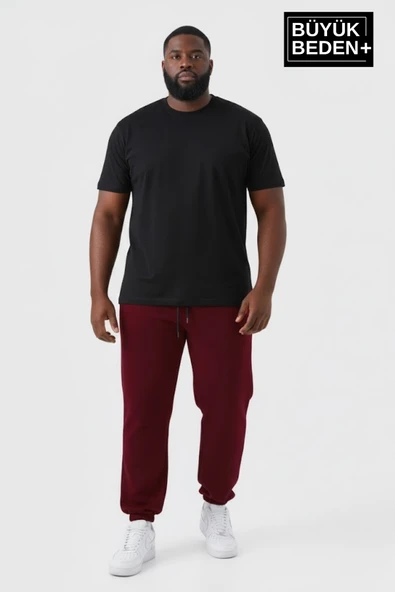 Erkek Büyük Beden Paça Lastikli İki İplik Rahat Kalıp ince Eşofman Altı SPR26BEA951 ürün görseli 1