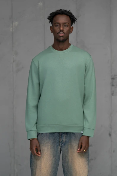 FBI Slimfit Modal Kumaş Baharlık Sıfır Yaka Likralı Sweatshirt - Resim 10