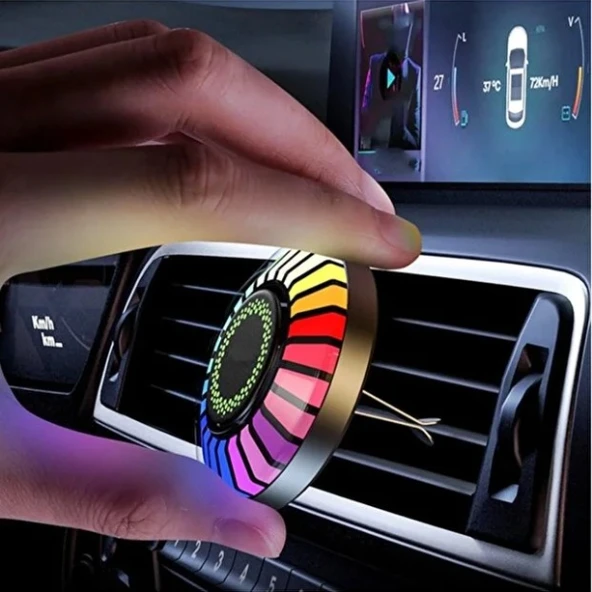 Araç İçi Koku Hazneli RGB Sese Duyarlı LED Işık - Resim 5