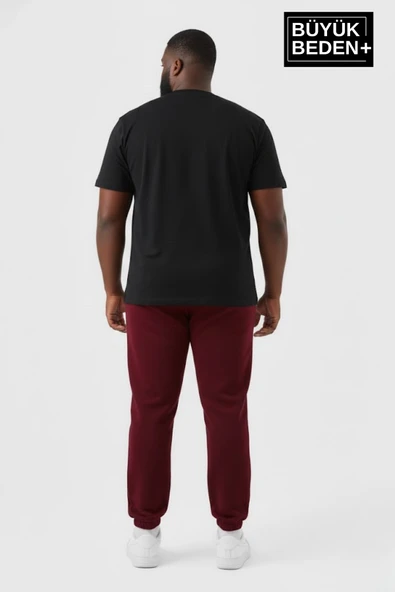 Erkek Büyük Beden Paça Lastikli İki İplik Rahat Kalıp ince Eşofman Altı SPR26BEA951 - Resim 11