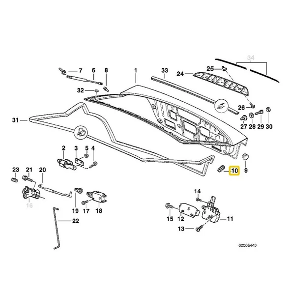 BMW KAPUT VE BAGAJ AYAR LASTİĞİ 51248254063 - Resim 3