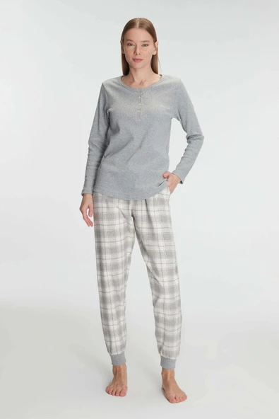 Anıl Pamuklu Uzun Kol Pijama Takımı ürün görseli 1