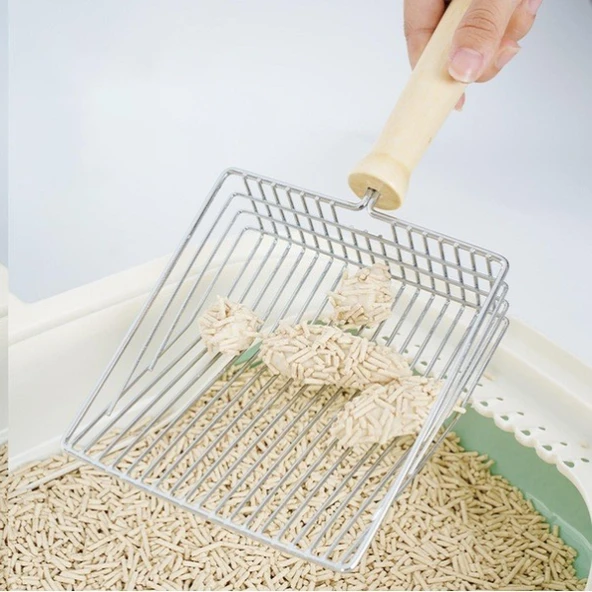 Ahşap Saplı Metal Kum Temizleme Küreği ürün görseli 1