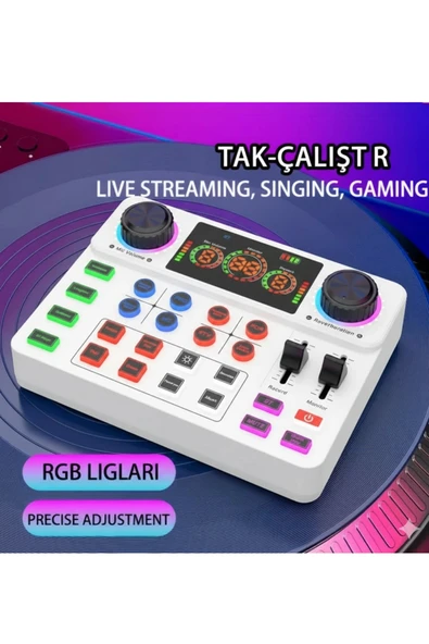 Blic Pro+ KSA2 Beyaz Live Stream Sound Card | Profesyonel Canlı Yayın Ses Kartı - Resim 5