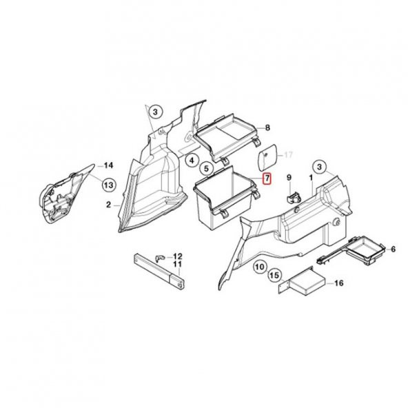 BMW E46 SEDAN VE COUPE SAĞ BAGAJ HAVUZU 51478204078 - Resim 4