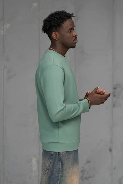 FBI Slimfit Modal Kumaş Baharlık Sıfır Yaka Likralı Sweatshirt - Resim 11