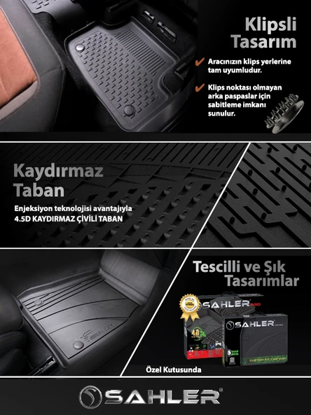 Citroen E-C3 HB 2024 ve Sonrası Uyumlu SAHLER 4.5D Premium Havuzlu Oto Paspas - Elektrikli C3 - Resim 5