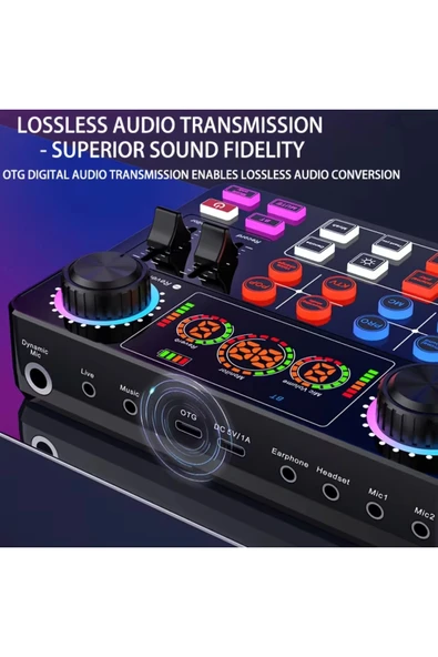 Blic Pro+ KSA2 Siyah Live Stream Sound Card | Profesyonel Canlı Yayın Ses Kartı - Resim 4
