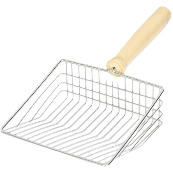 Ahşap Saplı Metal Kum Temizleme Küreği - Resim 3