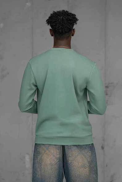 FBI Slimfit Modal Kumaş Baharlık Sıfır Yaka Likralı Sweatshirt - Resim 12