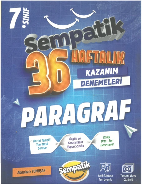 Ünlüler Karması 7. Sınıf Sempatik Serisi Paragraf 36 Haftalık Kazanım Denemeleri ürün görseli 1