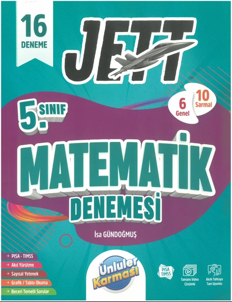 Ünlüler Karması 5. Sınıf Jett Matematik Fen Türkçe Sosyal16 Deneme Seti - Resim 4