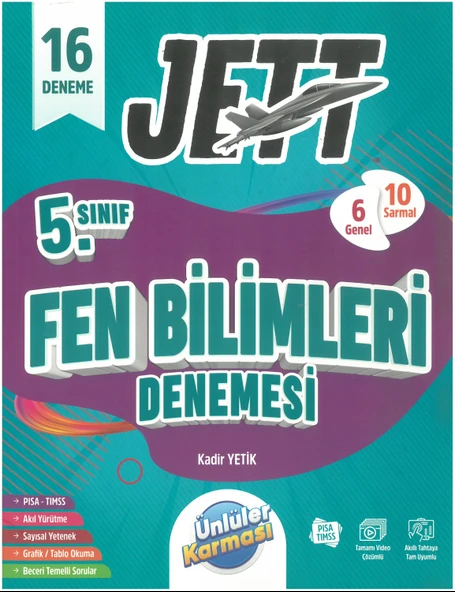 Ünlüler Karması 5. Sınıf Jett Fen Bilimleri 16 Deneme Seti ürün görseli 1