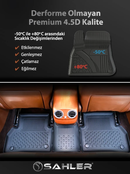 Citroen E-C3 HB 2024 ve Sonrası Uyumlu SAHLER 4.5D Premium Havuzlu Oto Paspas - Elektrikli C3 - Resim 3