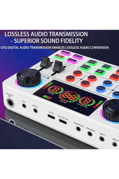 Blic Pro+ KSA2 Beyaz Live Stream Sound Card | Profesyonel Canlı Yayın Ses Kartı - Resim 3
