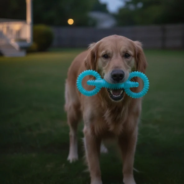 Fosforlu Köpek Diş Kaşıma Ve Çiğneme Oyuncağı - Resim 2