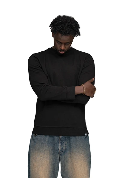 FBI Slimfit Nokta Armürlü Sıfır Yaka Pamuklu Kazak - Resim 11