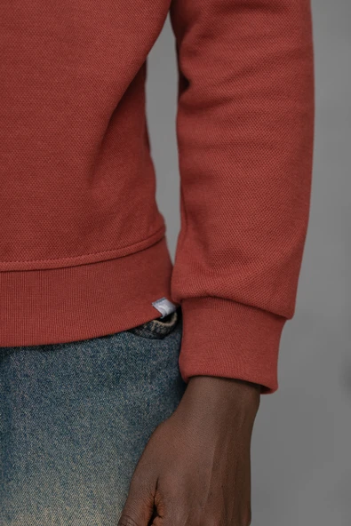 FBI Slimfit Nokta Armürlü Sıfır Yaka Pamuklu Kazak - Resim 10