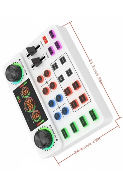 Blic Pro+ KSA2 Beyaz Live Stream Sound Card | Profesyonel Canlı Yayın Ses Kartı - Resim 2