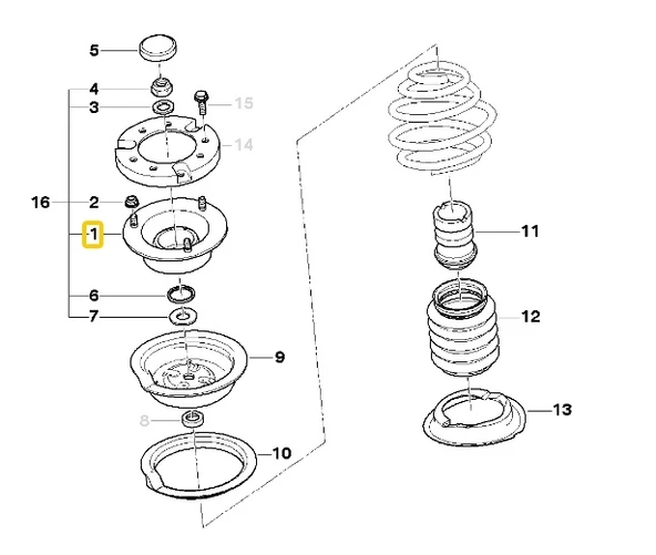 BMW LEMFÖRDER ÖN AMORTİSÖR KULE TAKOZU 31336752735 - Resim 3