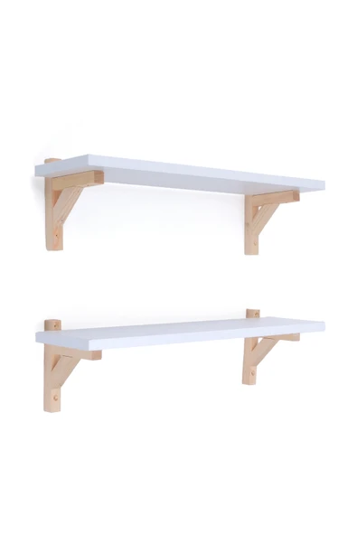 Ahşap Montessori Dekoratif İkili Bebek-Çocuk Odası Kitaplık,Raf - Resim 4