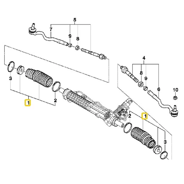 BMW E46 VE Z4 DİREKSİYON KÖRÜĞÜ 32131096910 - 2