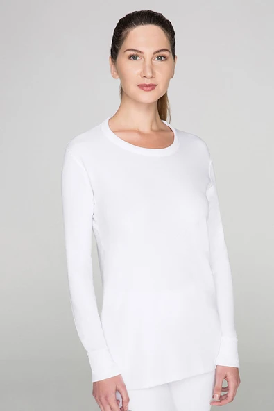 Thermoform Heavy Unisex Yetişkin Uzun Kol Termal Outdoor İçlik Fanila Beyaz - Resim 2