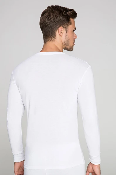 Thermoform Heavy Unisex Yetişkin Uzun Kol Termal Outdoor İçlik Fanila Beyaz - Resim 5