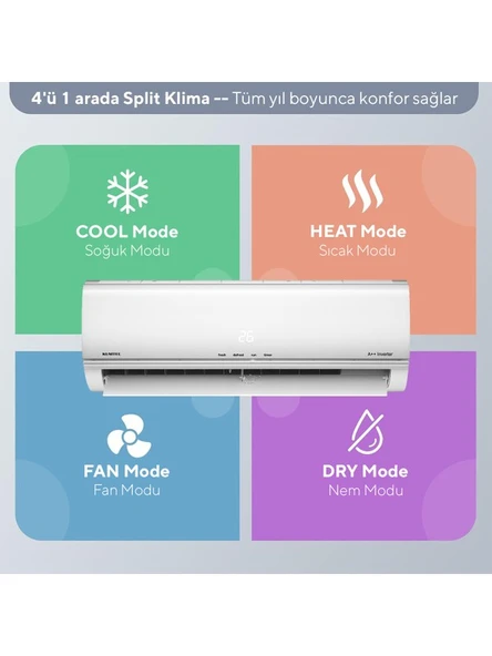 KUMTEL Matsu KMSAC-12 A++ 12.000 Btu Inverter Duvar Tipi Split Klima - Resim 4