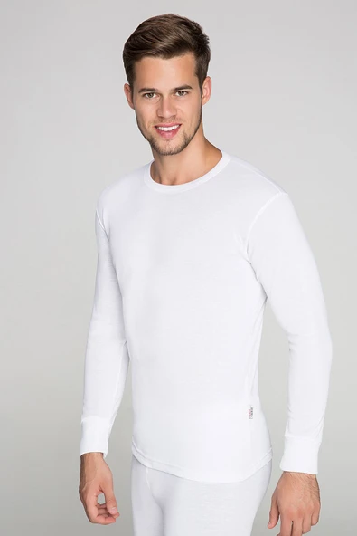 Thermoform Heavy Unisex Yetişkin Uzun Kol Termal Outdoor İçlik Fanila Beyaz - Resim 3