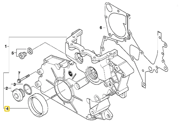 BMW M57 M57N M47N M57N2 M47N2 MOTOR ÖN KRANK KEÇESİ 11142249534 - Resim 3