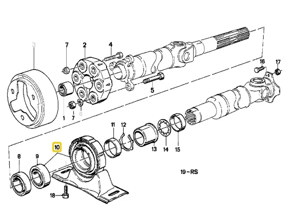 BMW E30 ŞAFT ASKISI 26121225152 - Resim 4