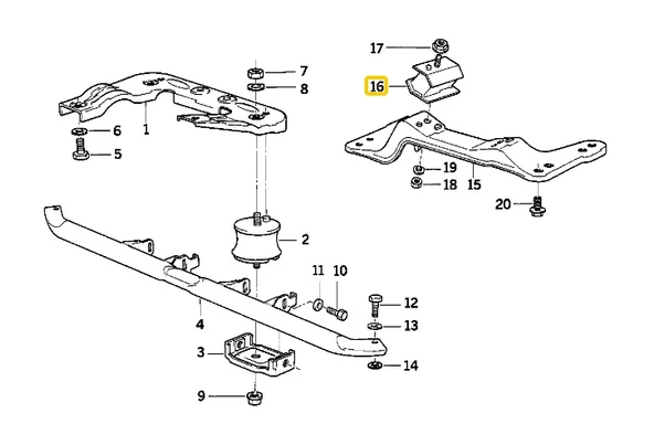 BMW E34 VE E36 FEBİ SOL ŞANZUMAN TAKOZU 24701138427 - 4