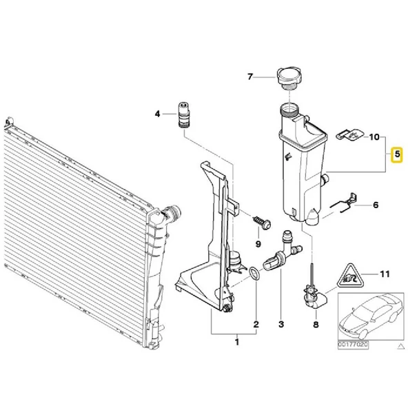 BMW E46 VE E53 YEDEK SU DEPOSU 17117573780 VE 17137787040 - Resim 2