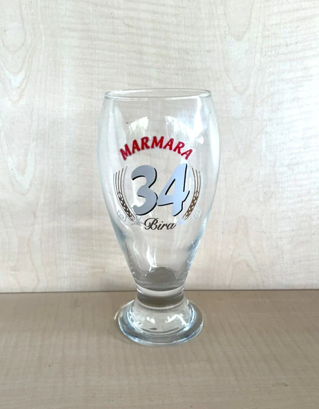 1 ADET MARMARA 34 BİRA BARDAĞI BİRA KADEHİ ürün görseli 1