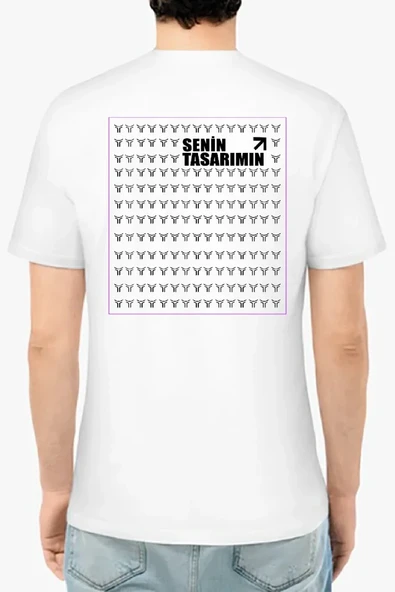 Arka 24/1 Düz Oversize T-shirt - Beyaz - Resim 2