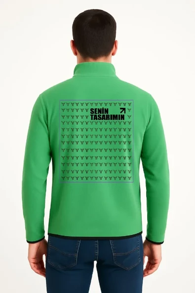 Arka Polar Kazak Dik Yaka - Yeşil ürün görseli 1