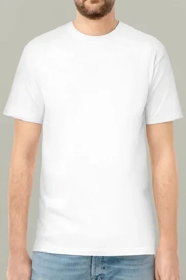 Arka 24/1 Düz Oversize T-shirt - Beyaz - Resim 3