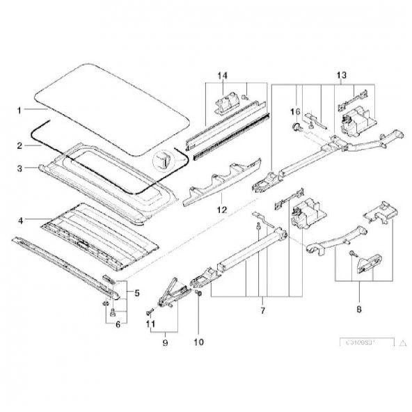 BMW E36 E39 SUNROOF KIZAK BAKALİTİ 54128119095 VE 54128202277 - Resim 3
