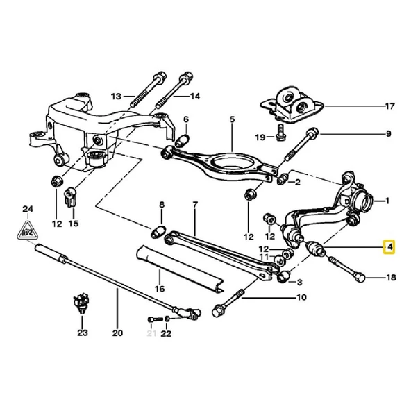 BMW E36 E46 VE X3 UUMLU DK ARKA SALINCAK BURCU 33326770786 - Resim 4