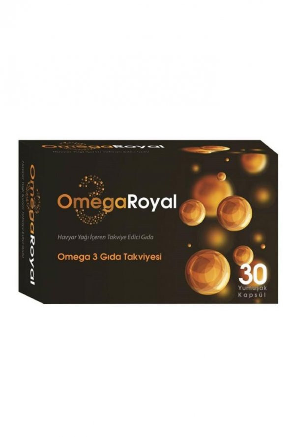 OMEGA ROYAL Havyar Yağı içeren Omega 3 Takviye Edici Gıda 30 Yumuşak Kapsül