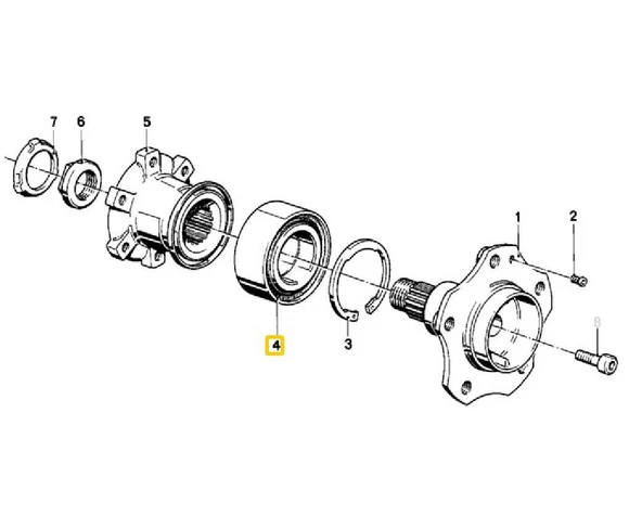 BMW E28 VE E34 ARKA TEKERLEK RULMANI OEM NO 33411123415 - 2
